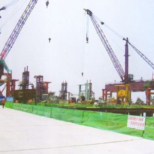 福州瑯岐閩江大橋主塔墩施工現場