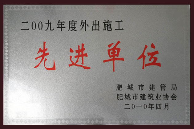 2009年度外出施工先進單位