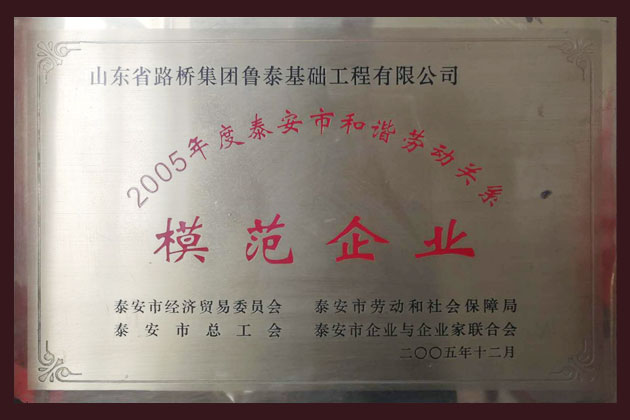2005年度示范企業(yè)