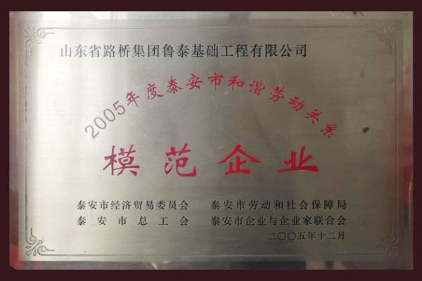 2005年度示范企業(yè)