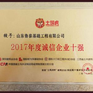 2017年度誠信企業十強